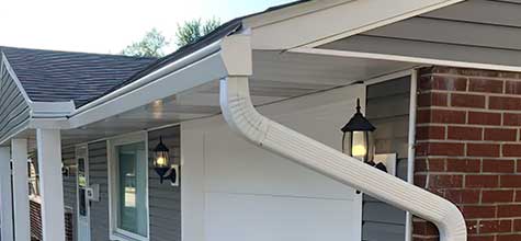 gutters on a single-story home