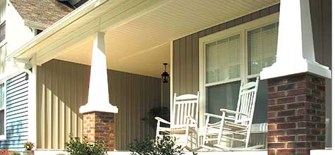 vinyl siding on a porch