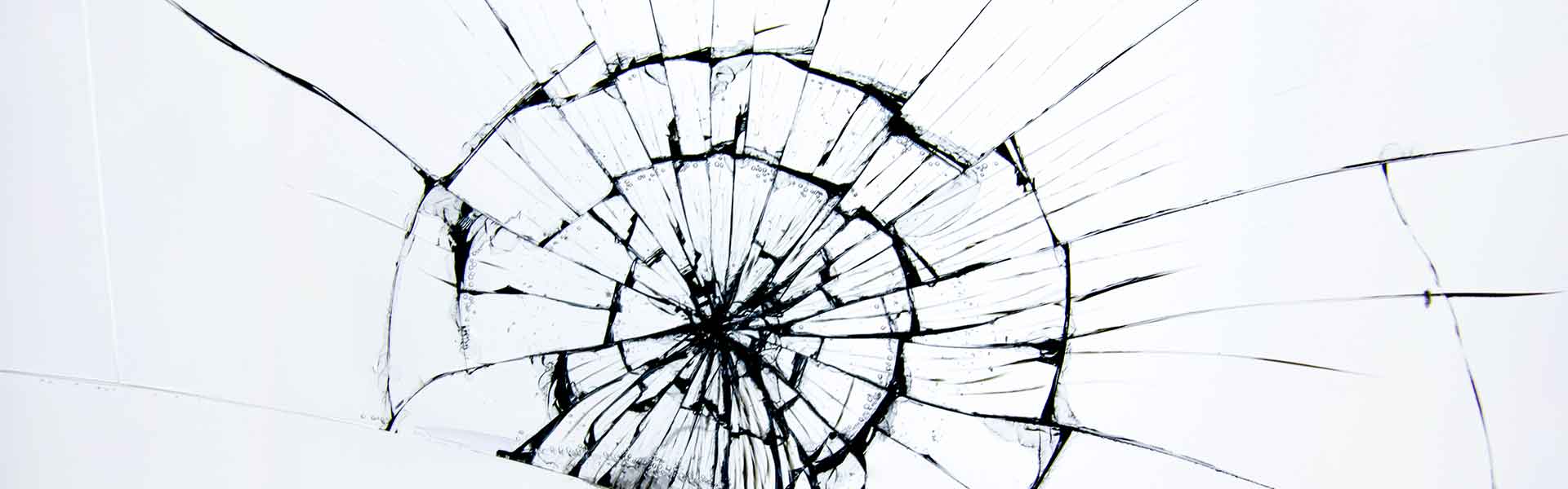 Cracked window glass